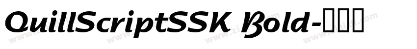 QuillScriptSSK Bold字体转换